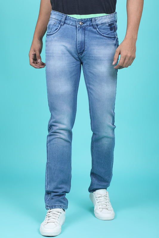 Men's Light Blue Denim Slim Fit RQLC-5447 Jean