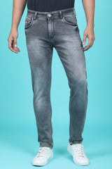 Men's Grey Denim Slim Fit RANGER-6013 Jean