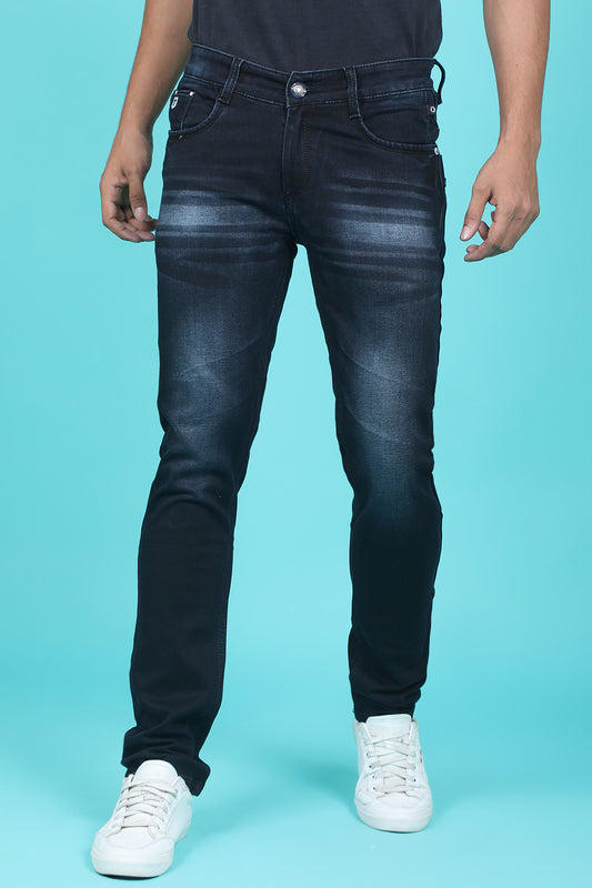 Men's Black Denim Slim Fit SQLC-5423 Jean