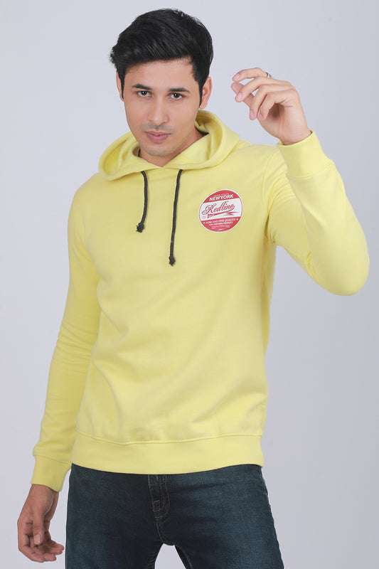 Men's Light Yellow Hooded Jacket