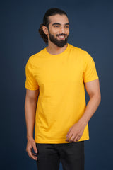 Men's Amber Lycra Single Jersey Round Neck T-shirt