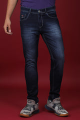 Men's Dark Blue Denim Slim Fit MARS-8004 Jean