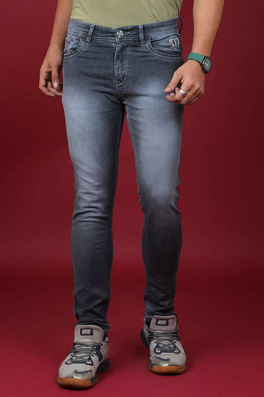 Men's Light Grey Denim Slim Fit Crux-5024-1 Jean