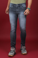 Men's Light Grey Denim Slim Fit Crux-5024-1 Jean