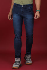 Men's Dark Navy Blue Denim Slim Fit MARS-8007-2 Jeans