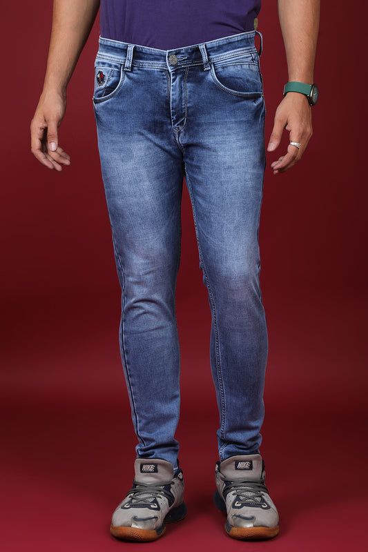 Men's Light Blue Denim Slim Fit MARS-8004-1 Jeans