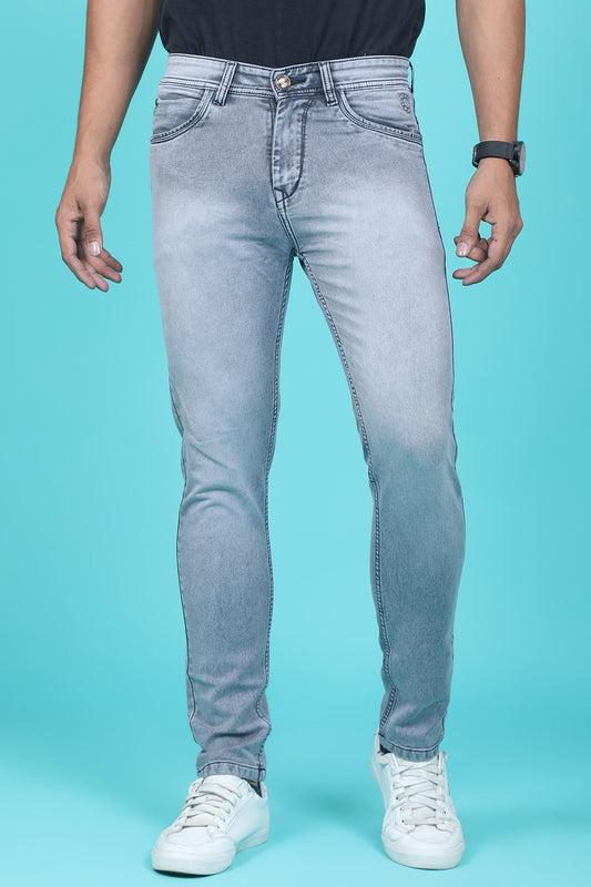 Men's Light Grey Denim Slim Fit Crux-5032-1 Jean