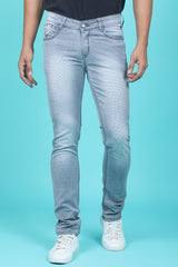 Men's Grey Denim Slim Fit SQLC-5418 Jean