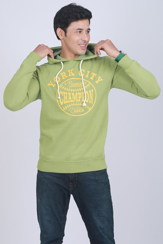 Men's Light Green Hooded Jacket