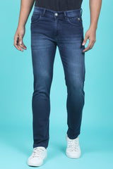 Men's Dark Blue Denim Slim Fit Trend-6503 Jeans