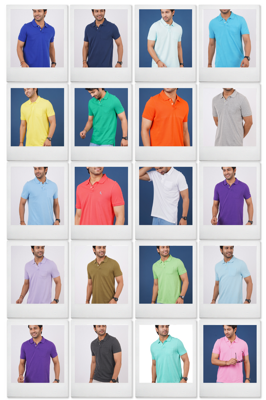 Pack of 20 Core Pique Polo With Pocket T-shirts