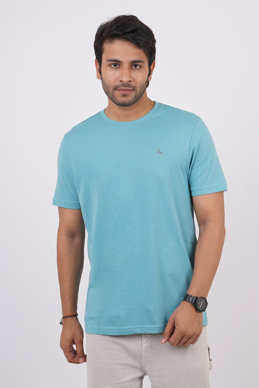 Men's reef water single jersey round neck t-shirt with logo