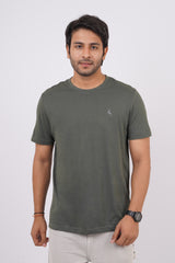 Men's thyme single jersey round neck t-shirt with logo