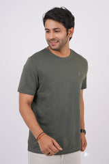 Men's thyme single jersey round neck t-shirt with logo