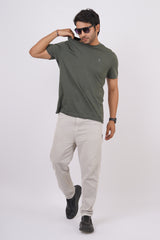 Men's thyme single jersey round neck t-shirt with logo