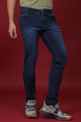 Men's Dark Navy Blue Denim Slim Fit MARS-8007-2 Jeans