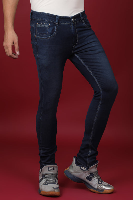 Men's Dark Navy Blue Denim Slim Fit MD-7278-2 Jean