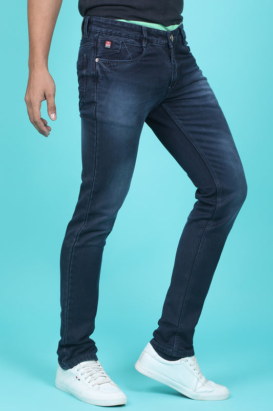 Men's Dark Blue Denim Slim Fit SQLC-5382 Jean