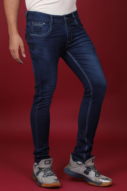 Men's Dark Blue Denim Slim Fit MD-7278-1 Jean