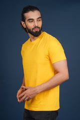 Men's Amber Lycra Single Jersey Round Neck T-shirt