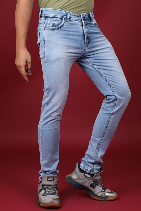 Men's Light Blue Denim Slim Fit Crux-5027 Jean