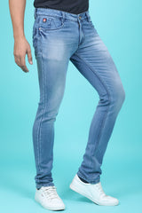 Men's Light Blue Denim Slim Fit SQLC-5382-2 Jean