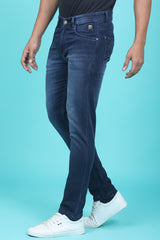 Men's Dark Blue Denim Slim Fit Trend-6503 Jeans