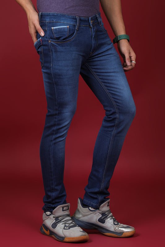 Men's Dark Blue Denim Slim Fit MD-7240 Jean