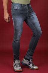 Men's Light Grey Denim Slim Fit Crux-5024-1 Jean