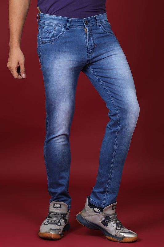 Men's Light Blue Denim Slim Fit Hexa-9004-1 Jean