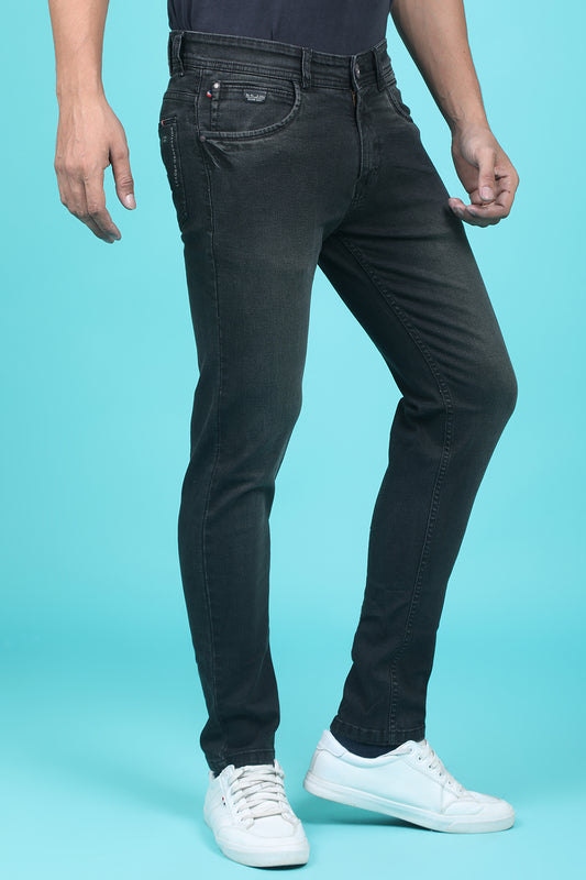 Men's Black Denim Slim Fit RANGER-6023 Jeans