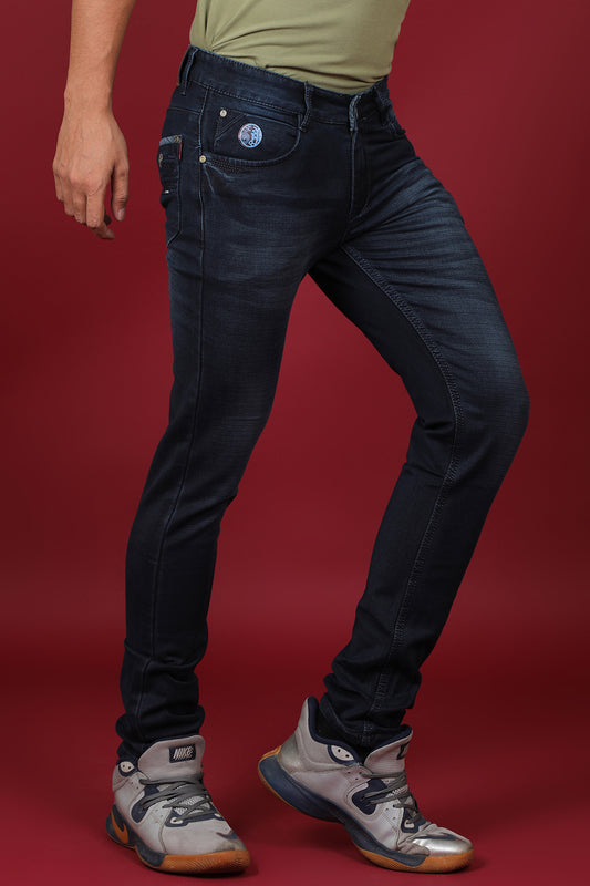 Men's Dark Blue Denim Slim Fit SQLC-5388-1 Jean