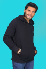 Men's Black Hooded Jacket