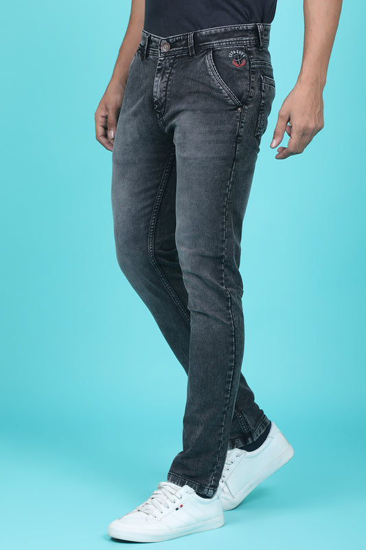 Men's Dark Grey Denim Slim Fit RANGER-6028-1 Jean