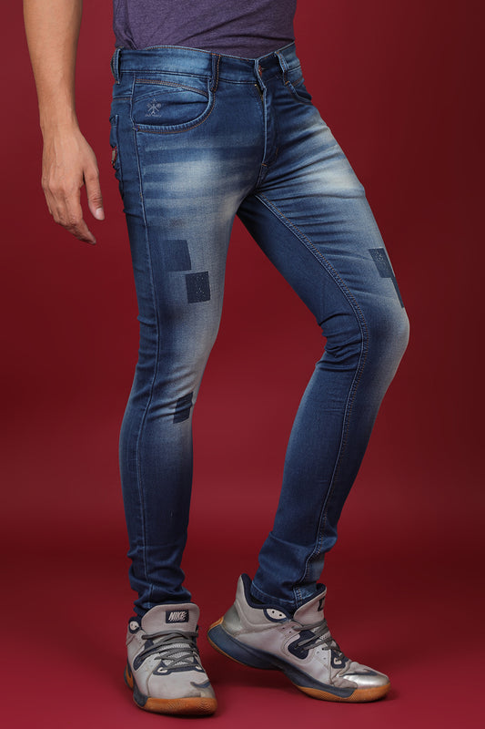 Men's Dark Blue Denim Slim Fit MD-7206-1 Jean