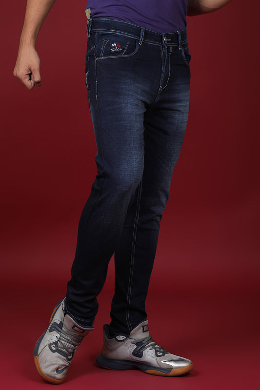 Men's Dark Blue Denim Slim Fit MARS-8004 Jean