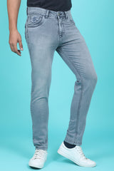 Men's Light Grey Denim Slim Fit RANGER-6012-2 Jean