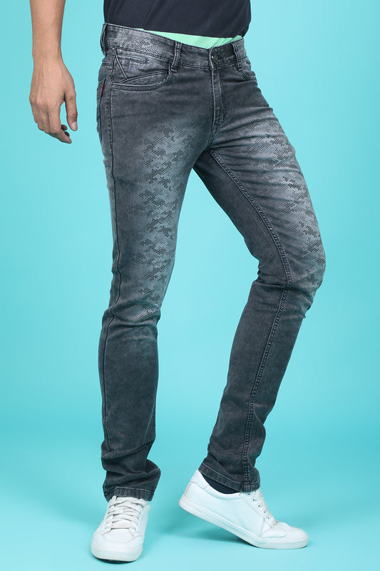 Men's Dark Grey Denim Slim Fit SQLC-5417 Jean