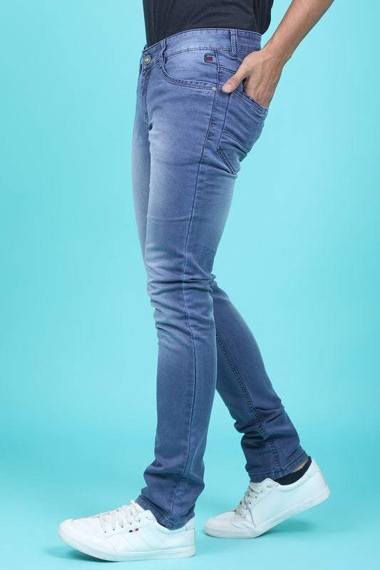 Men's Light Blue Denim Slim Fit SQLC-5418-1 Jean