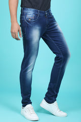 Men's Dark Blue Denim Slim Fit SQLC-5425-1 Jean