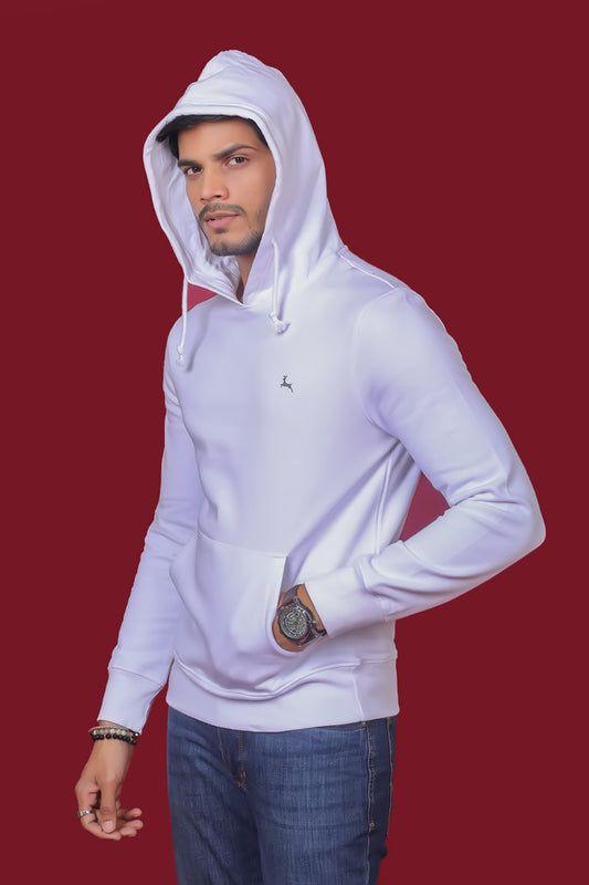 Men's Black Hooded Jacket with Logo