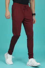 Men's Tawny Port Solid Joggers