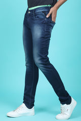 Men's Dark Blue Denim Slim Fit SQLC-5425 Jean