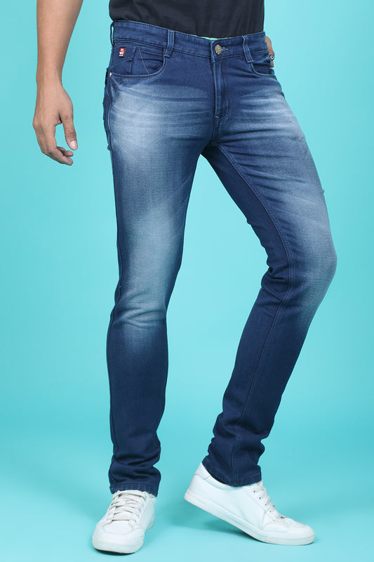 Men's Blue Denim Slim Fit SQLC-5382-1 Jean