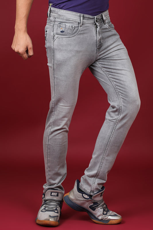 Men's Grey Denim Slim Fit MARS 8014-2 Jean