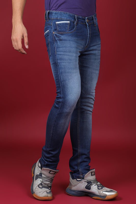 Men's Light Denim Blue Slim Fit MD-7240-1 Jean