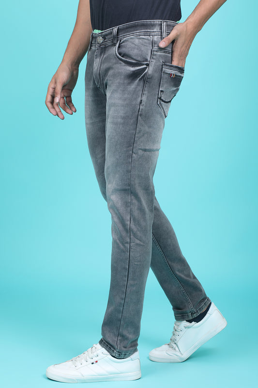 Men's Grey Denim Slim Fit RANGER-6013 Jean