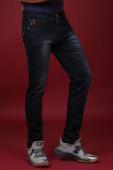 Men's Dark Blue Denim Slim Fit MARS-8003 Jean