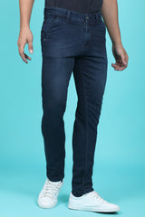 Men's Dark Blue Denim Slim Fit Trend-6506-2 Jeans