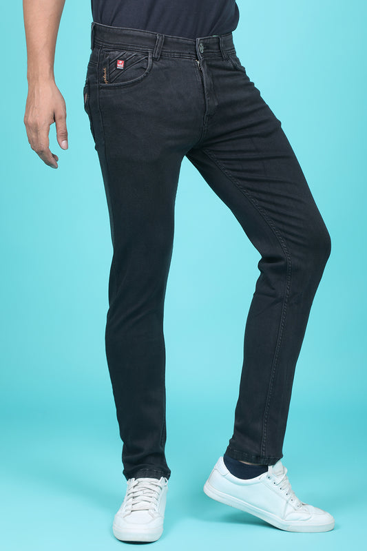 Men's Black Denim Slim Fit RANGER-6013-2 Jean